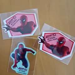 スパイダーマン かっぱ寿司 コラボステッカー 3枚セット