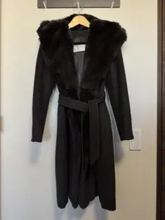 MAXMARA白タグ最高級ライン　アルパカコート　ファーフード