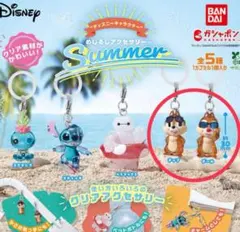 ディズニーキャラクター　summer めじるしアクセサリー　チップ　2点