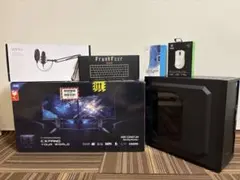 ゲーミングPC、AOC湾曲モニター、その他周辺機器セット。