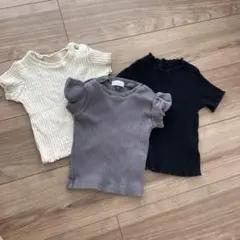 80サイズ秋カラートップス3点セット