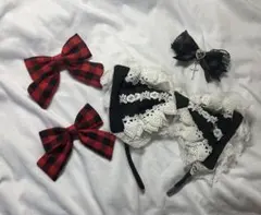 SHEIN リボン　ヘアアクセサリー 4個セット