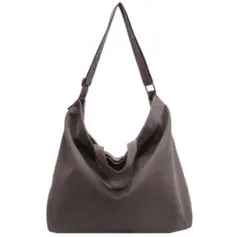 2wayキャンバストートバッグ 布製 斜め掛け 持ち手付 無地 大容量 通学