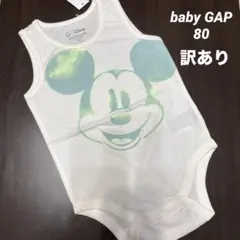 【新品・訳あり】GAP ギャップ ミッキー ロンパース 肌着 ボディシャツ 80