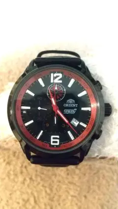 オリエント ワールドステージコレクションSTIコラボモデル　ブラック/レッド オリエント時計、「オリエント ワールドステージコレクション