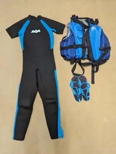 子供用140ウエットスーツ シーガル ライフジャケット マリンシューズ セット