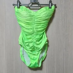 Ge la to de dream 水着　ワンピース　M　蛍光黄緑　レトロ