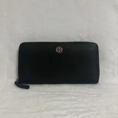 トリーバーチ★長財布★ラウンドファスナー★レザー★黒系★美品★訳あり