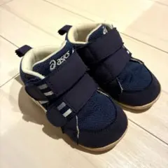 【訳あり】アシックス　スニーカー　ネイビー　13cm スクスク　asics