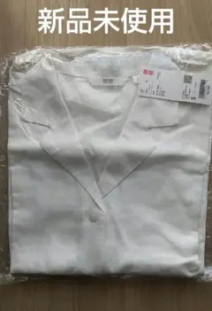 新品未使用 リネンブレンドオープンカラーシャツ半袖