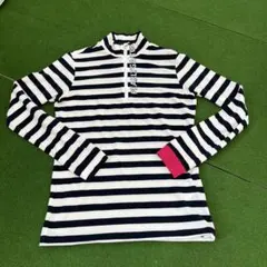 PEARLYGATES マリン ボーダー柄 モックネックシャツ サイズ0