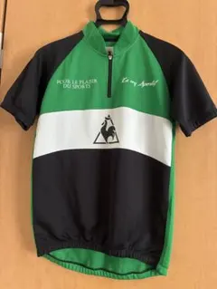 le coq sportif サイクルジャージ 半袖 グリーン ブラックのサムネイル