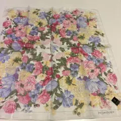 Yves Saint Laurent フラワー大判ハンカチ　イヴサンローラン