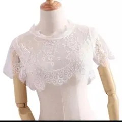 【新品】ウェディング ハーフスリーブ ボレロ ③ 　サイズXL