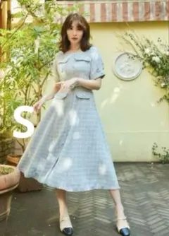 herlipto】Classic Tweed Belted Dress - メルカリ
