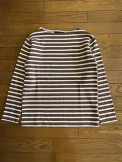 SAINT JAMES ウェッソン バスクシャツ T1 XS 茶×白　美品