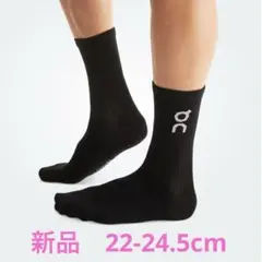 【新品】On ソックス 靴下　Logo Sock High ブラック　ロゴ