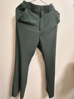 ハイウエスト フレアパンツ グリーン