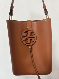 Tory Burch ブラウンレザーショルダーバッグ