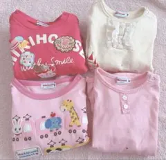 ミキハウス　トレーナー　カットソー　90サイズ　ピンク系セット