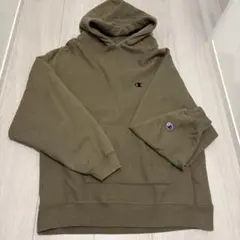 Champion フード付きパーカー オリーブ