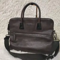 【高級・優良品】サルヴァトーレフェラガモ ブリーフケース 2部屋 ブラウンのサムネイル