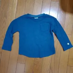 長袖カットソー ダークティール ポケット付き