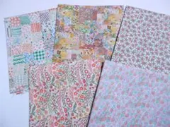 3リバティプリント カットクロス　5種　25×30cm