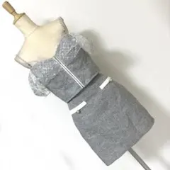 tika ミニドレス ジップ セットアップ ラメチュールショルダー 黒崎みさのサムネイル