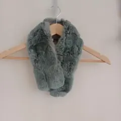 ラビットファー　マフラー　リアルファー