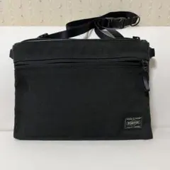 PORTER ブラック ショルダーバッグ サコッシュ