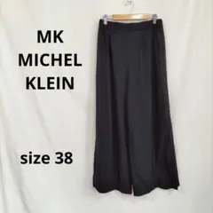 エムケーミッシェルクラン ▶ ワイドパンツ サイズ38 紺 ウエストゴム