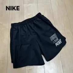 美品　ナイキ　ランニングパンツ ショート パンツ　Mハーフ黒　インナーパンツ付き