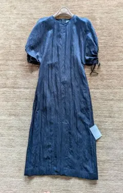 新品タグ付き＊モラビト定価86,900円25年製 ロングワンピース ネイビー 