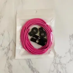 結ばない靴紐 ワンタッチ靴ひも スニーカー紐 ピンク