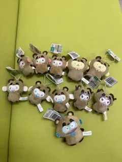 サンリオキャラクターズ　どうぶつ着ぐるみマスコット　たぬき　まとめ売り