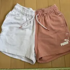 PUMA 半ズボン ホワイト/ピンク