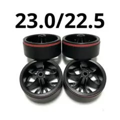 M0604 タミヤ ミニ四駆 ペラタイヤ 貫通接着済 逆履き段付き約23.0mm