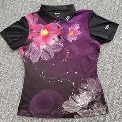 JUIC 卓球　レディースゲームシャツ　紫/黒
