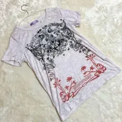 gleam: グリーム ＊ Tシャツ トップス 半袖 透け感 (M)のサムネイル