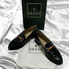 GUCCI*グッチ　ローファー　バンブー　レザー　ブラック　イタリア 361/2