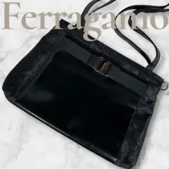 良品✨ サルバトーレフェラガモトートバッグ ヴァラリボン ブラック 黒 レザー