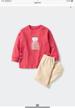 ユニクロ　長袖パジャマ80 赤& ブルー星