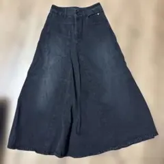 ブラック デニム　フレアスカート Mサイズ