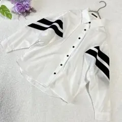 【switch me 】女の子　ドルマンストライプシャツ　140 カッコ可愛い