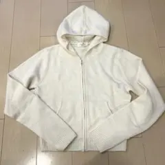 H&M 160cm ホワイトニットパーカー