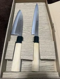 和包丁 堺 刀司 広重作 出刃に柳葉包丁 二品 和包丁 堺 刀司 広重作 出刃に柳葉包丁 二品 - メルカリ