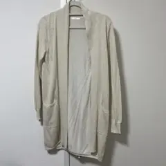 ベージュ ニットカーディガン 長袖　index