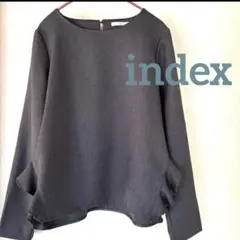 index インデックス　ブラウス　カットソー　フリル M グレー　匿名配送