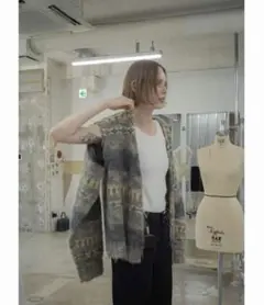 【PERVERZE】Blend Border Knit Cardiganのサムネイル